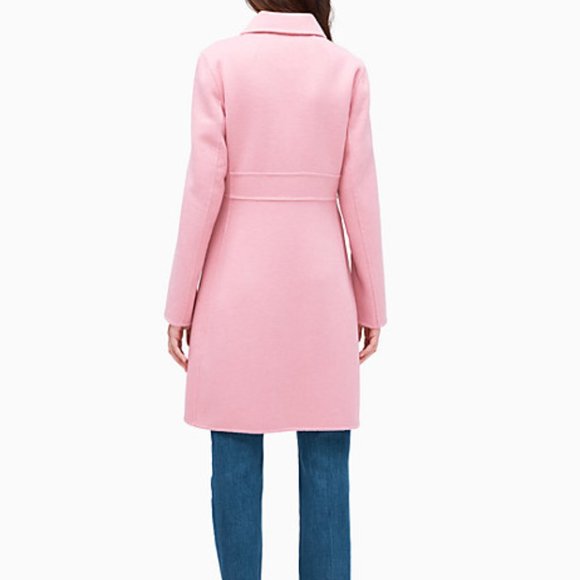 Kate Spade ♠️ NWT-Pink Wool Coat LAST ONE -Large💕 - Picture 3 of 15